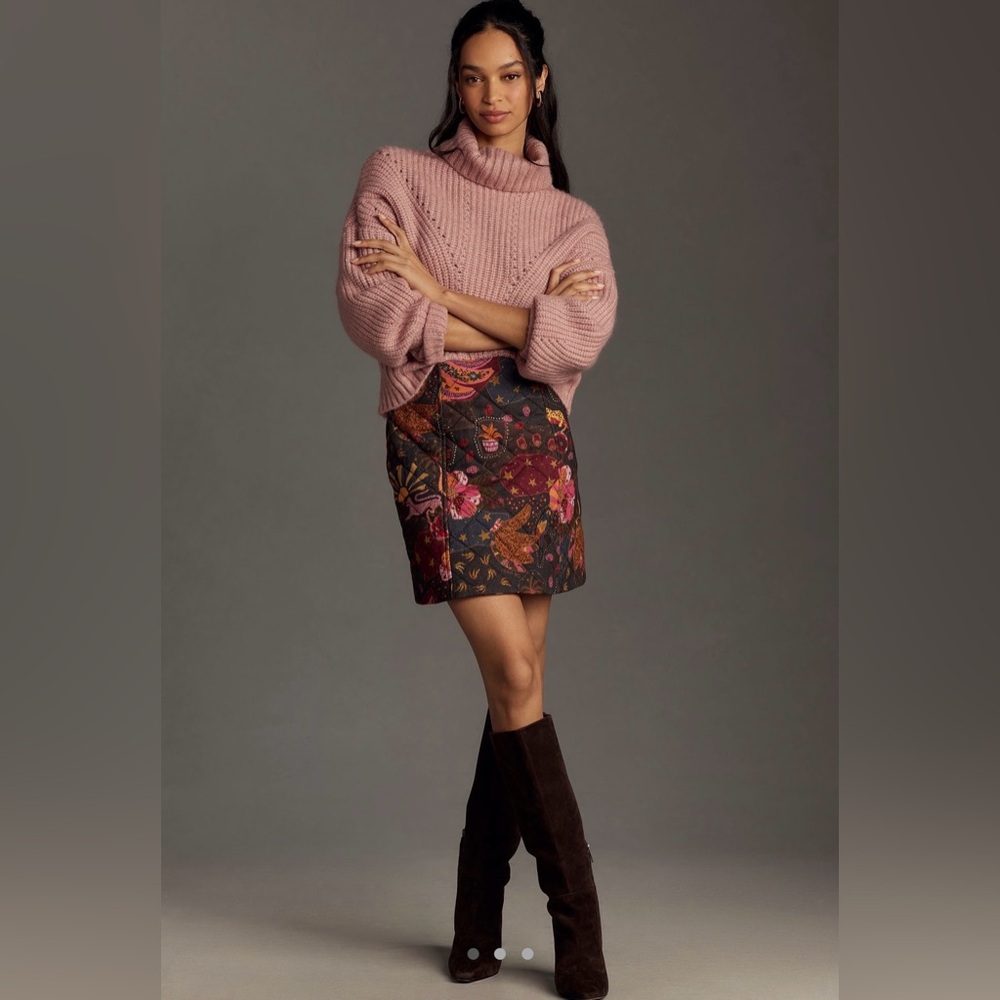 NWOT FARM Rio Vibrant Floral Mini Skirt